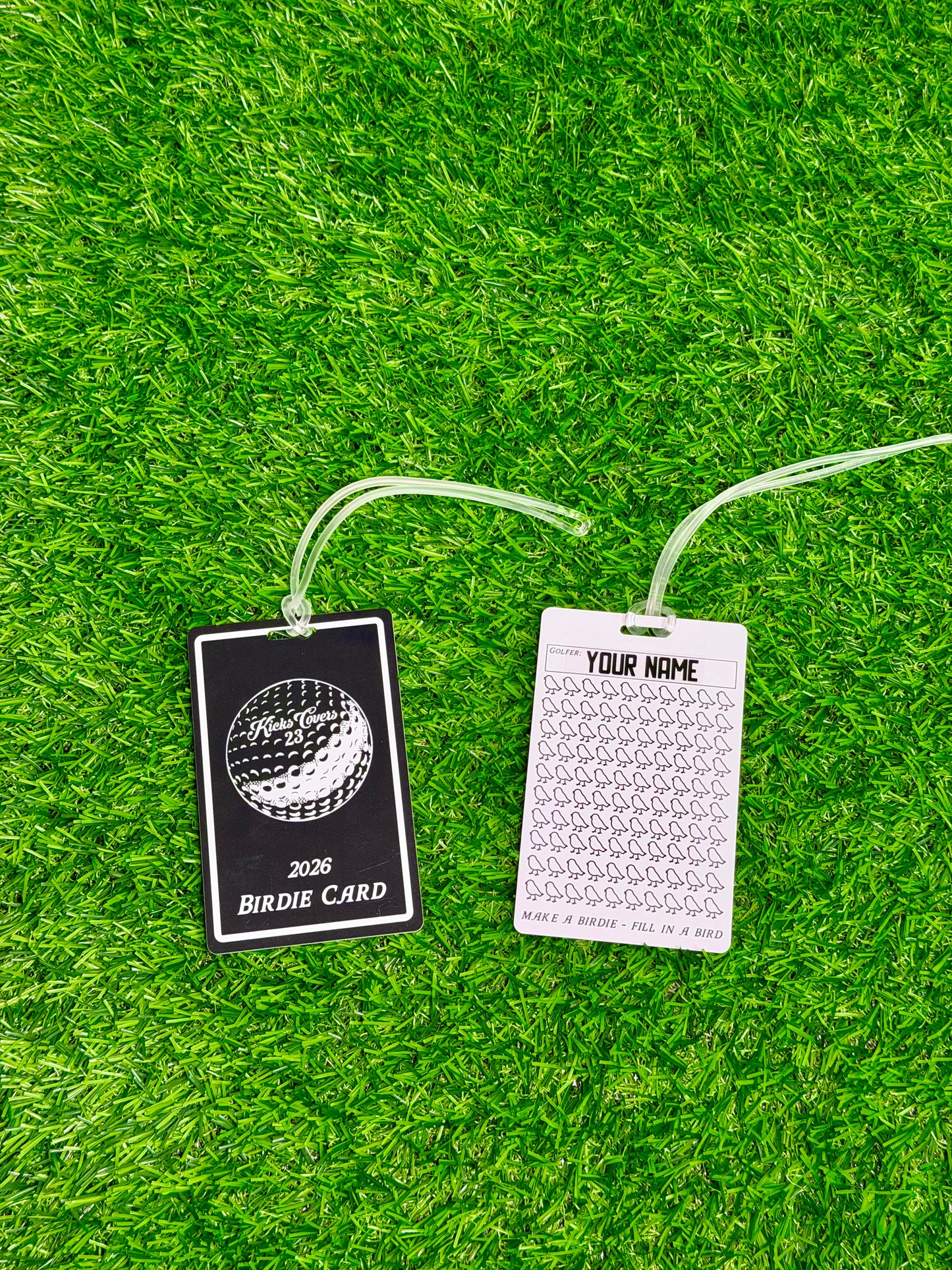 KicksCovers Custom Golf 2026 Birdie Tracker Card - Track Your Birdies in 2026