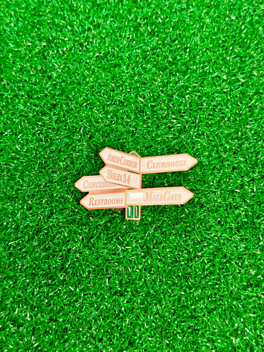 Spring Major Inspired Augusta Sign Post Magnetic Golf Ball Marker – Golf Gift