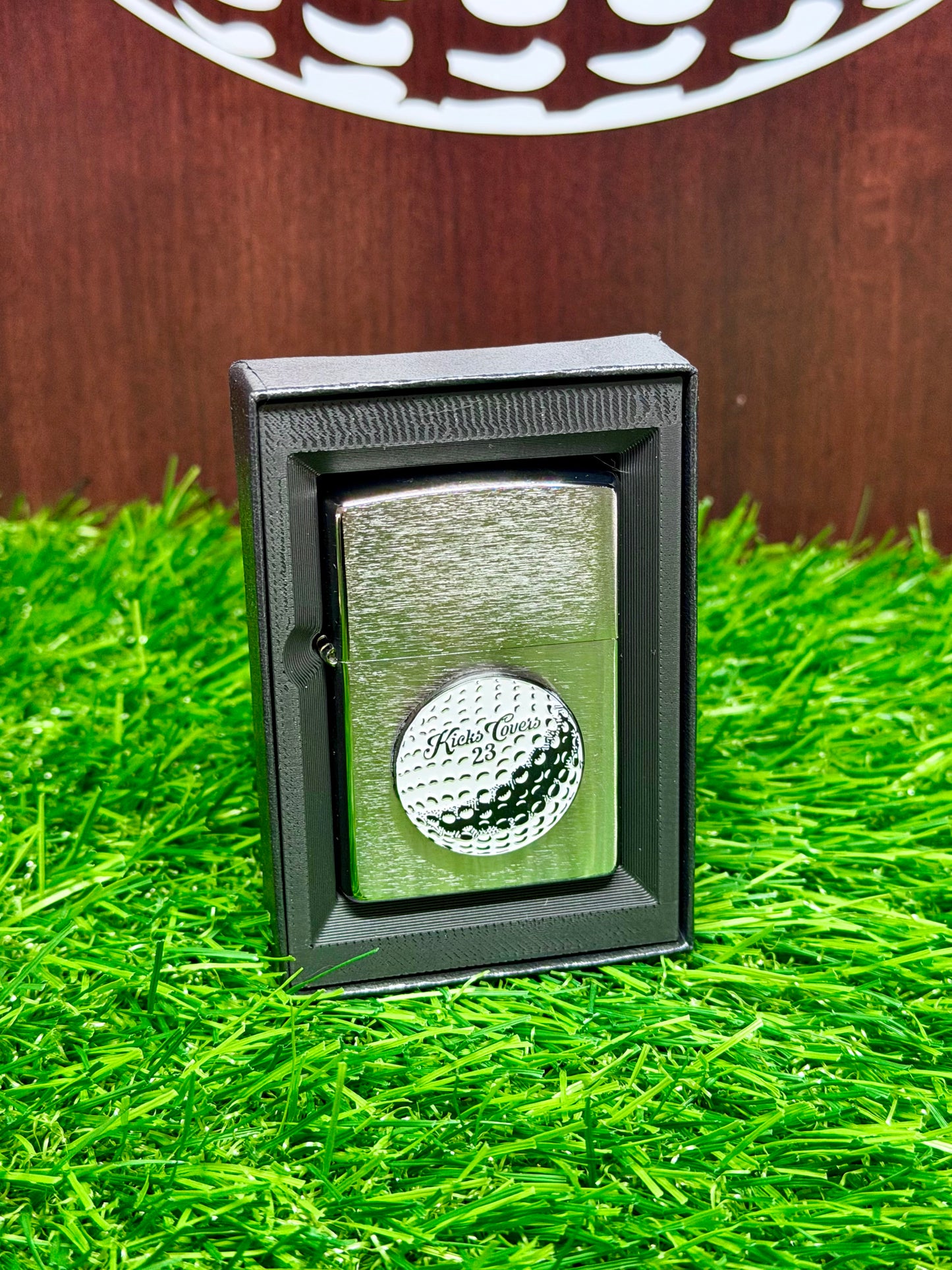 KicksCovers Logo Zippo® Torch Lighter | Genuine Zippo | Brass or Silver | Cigar Ready