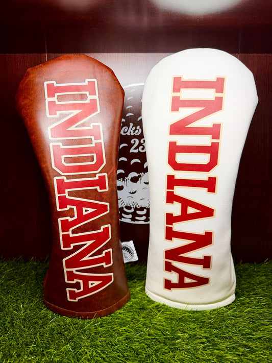Indiana University Hoosiers “Cream & Crimson” | Golf Driver Headcover | Premium Driver Cover | Golf Gift for IU Fans Alumni | 2025 CFP