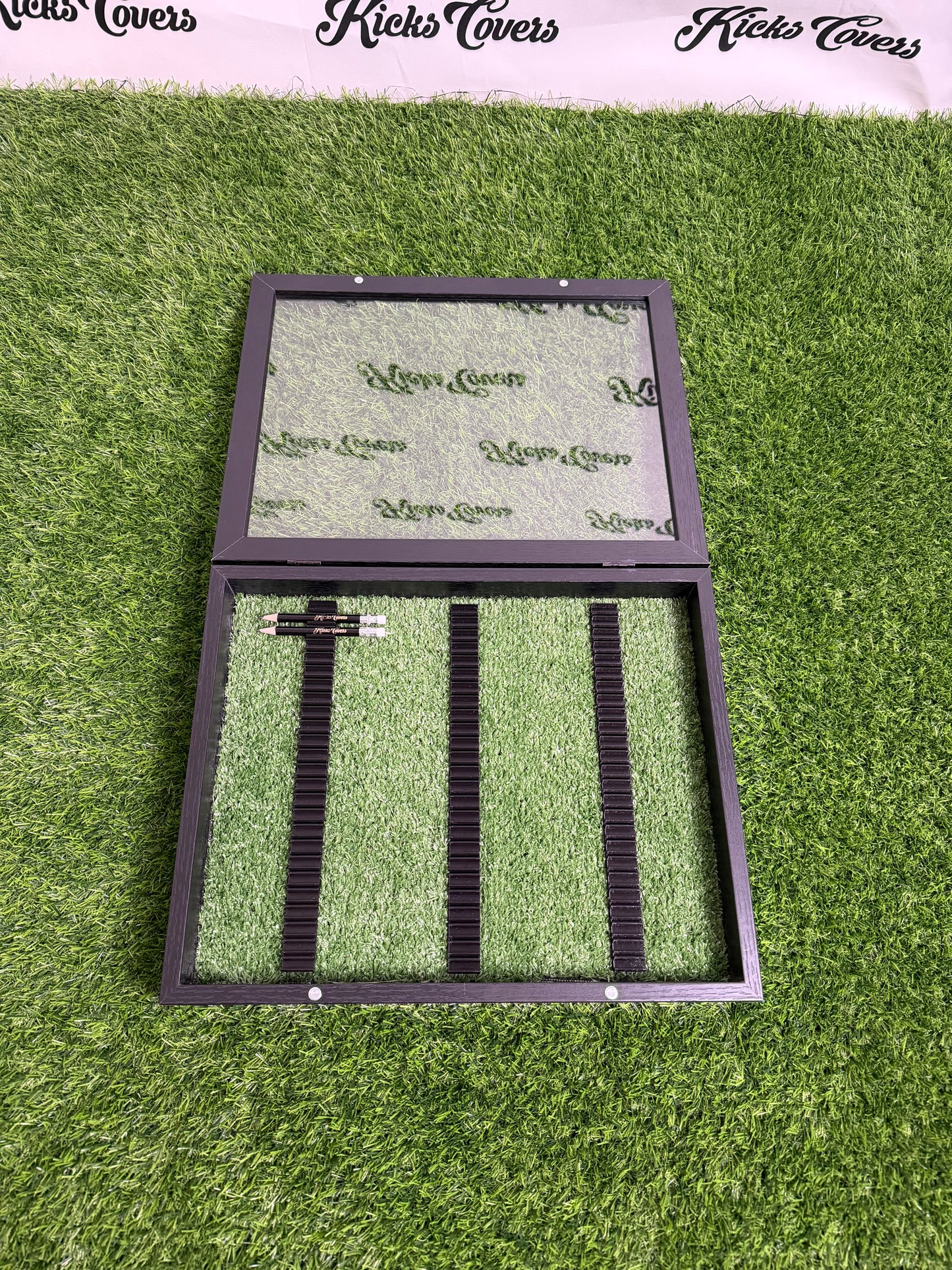 75 Golf Pencil Display Case – Wall Mount or Bookshelf Holder 16”x14”