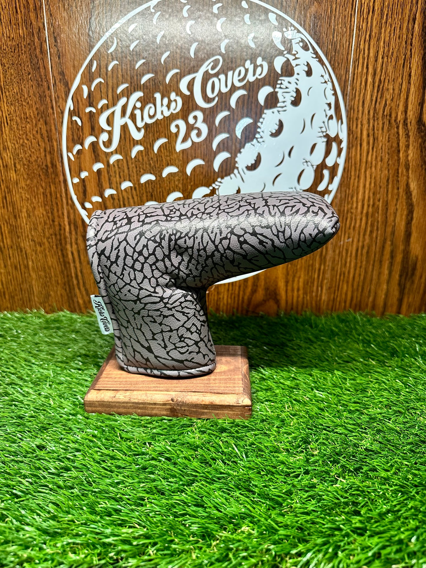 Elephant Print Golf Putter Cover: Jordan Jumpman Inspired, Custom Leather Headcover
