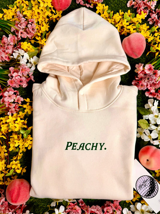 Spring Major Inspired “Peachy” Premium Golf Hoodie - Cream