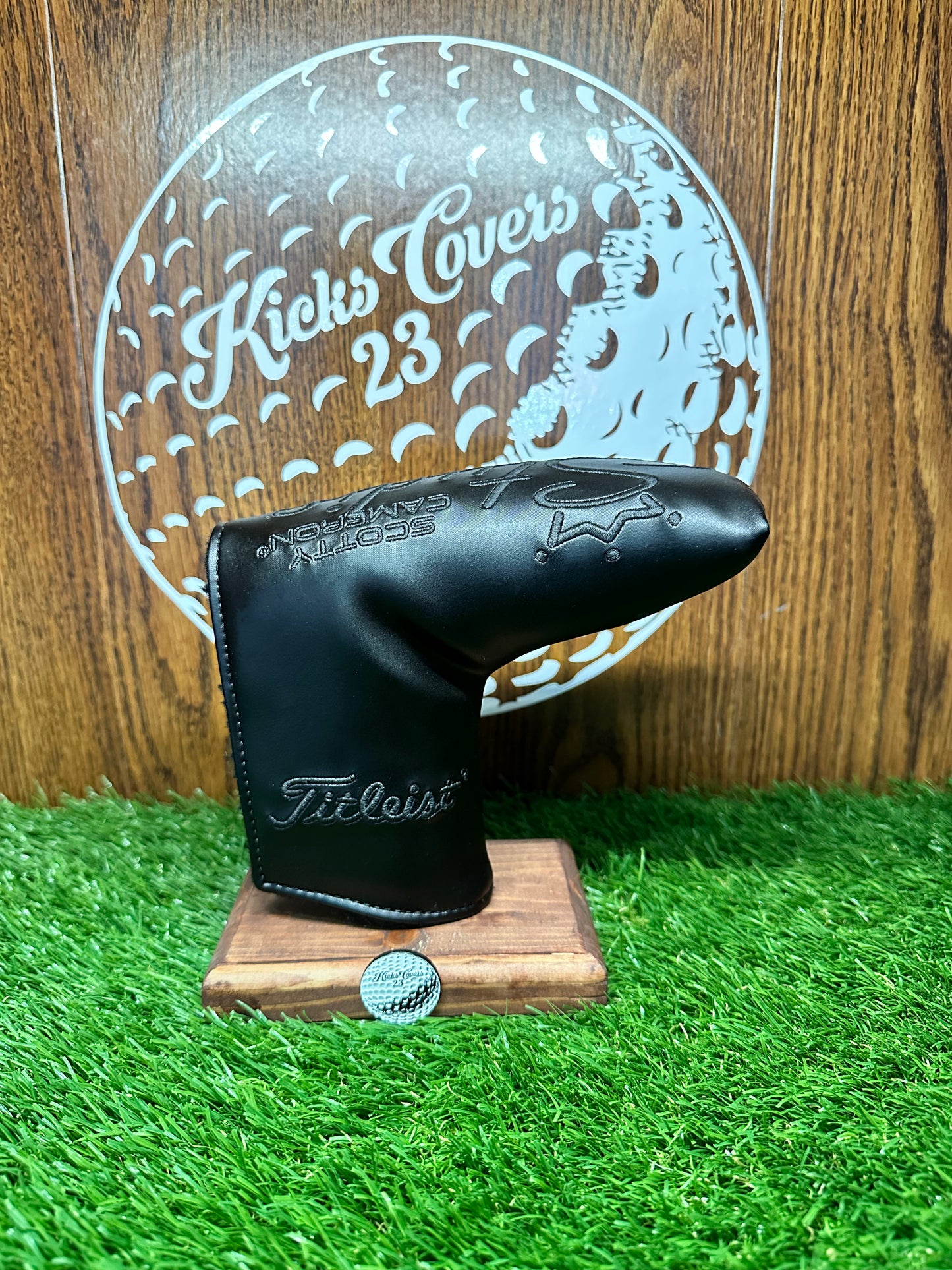 Scotty Cameron New 2025 Studio Style Custom Made “Blackout” Golf Putter Cover Blade Headcover Handmade to order
