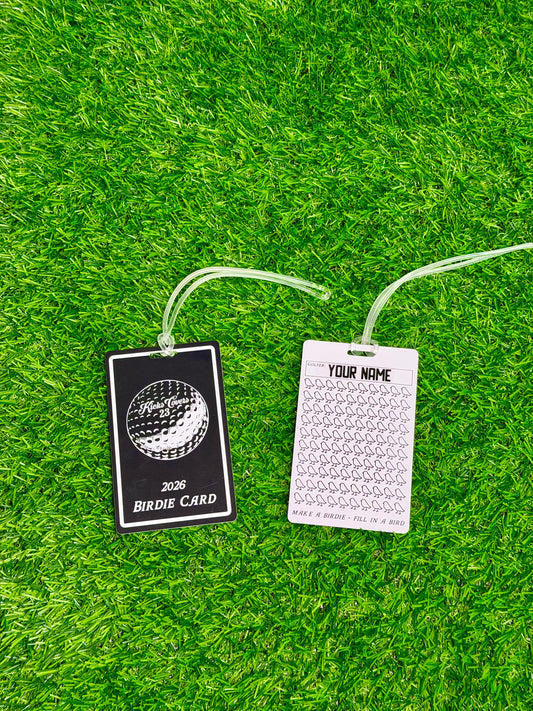 KicksCovers Custom Golf 2026 Birdie Tracker Card - Track Your Birdies in 2026