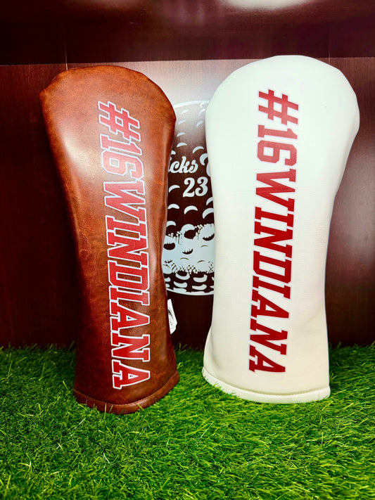Indiana University Hoosiers “#16WINDIANA” | Golf Driver Headcover | Premium Driver Cover | Golf Gift for IU Fans Alumni | 2025 CFP