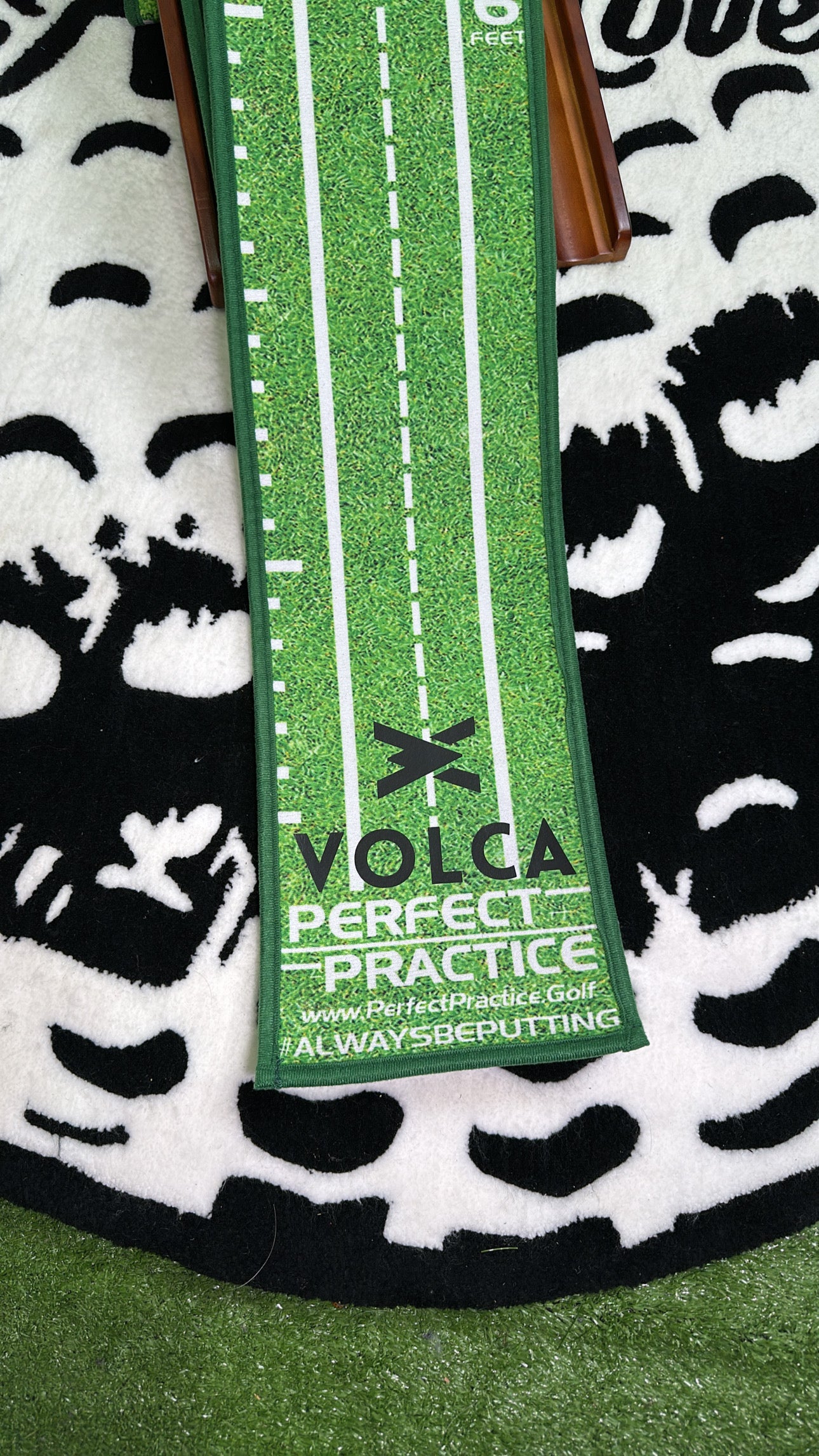 Custom Logo Perfect Practice Putting Mat – Personalized Indoor Golf Putting Green w/ Logo, Text or Image (All Sizes & Versions)