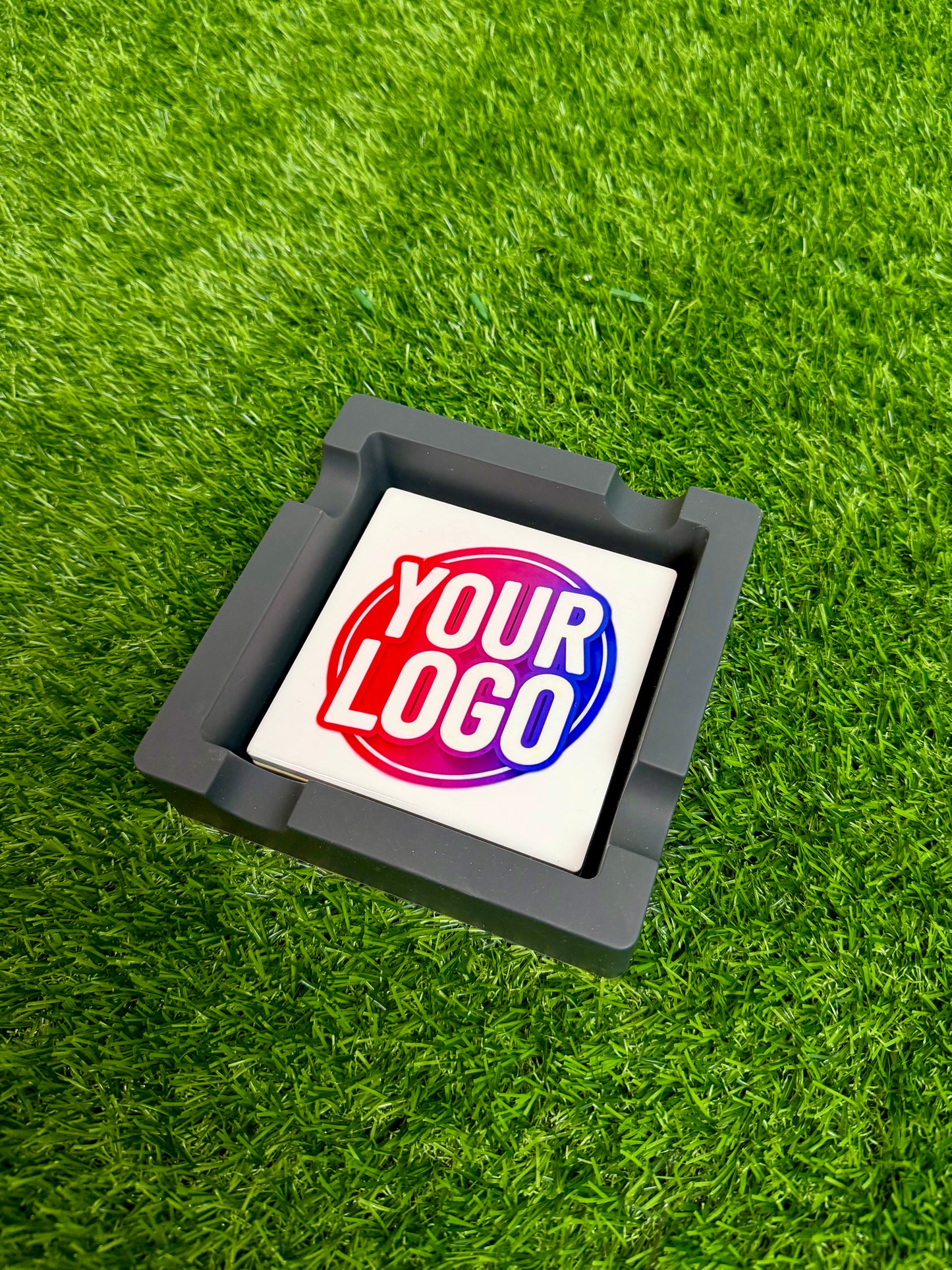 Customizable Premium Cigar Ashtray – Upload Your Design, Logo or Photo | 6” Silicone & Ceramic