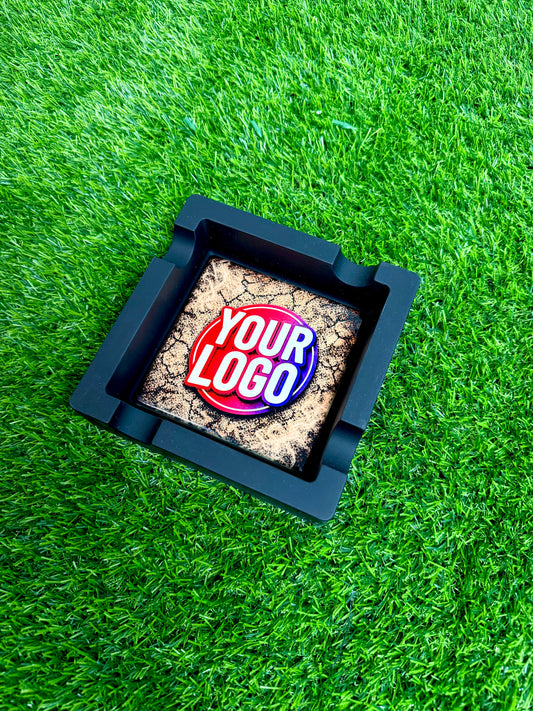 Customizable Premium Cigar Ashtray – Upload Your Design, Logo or Photo | 6” Silicone & Ceramic
