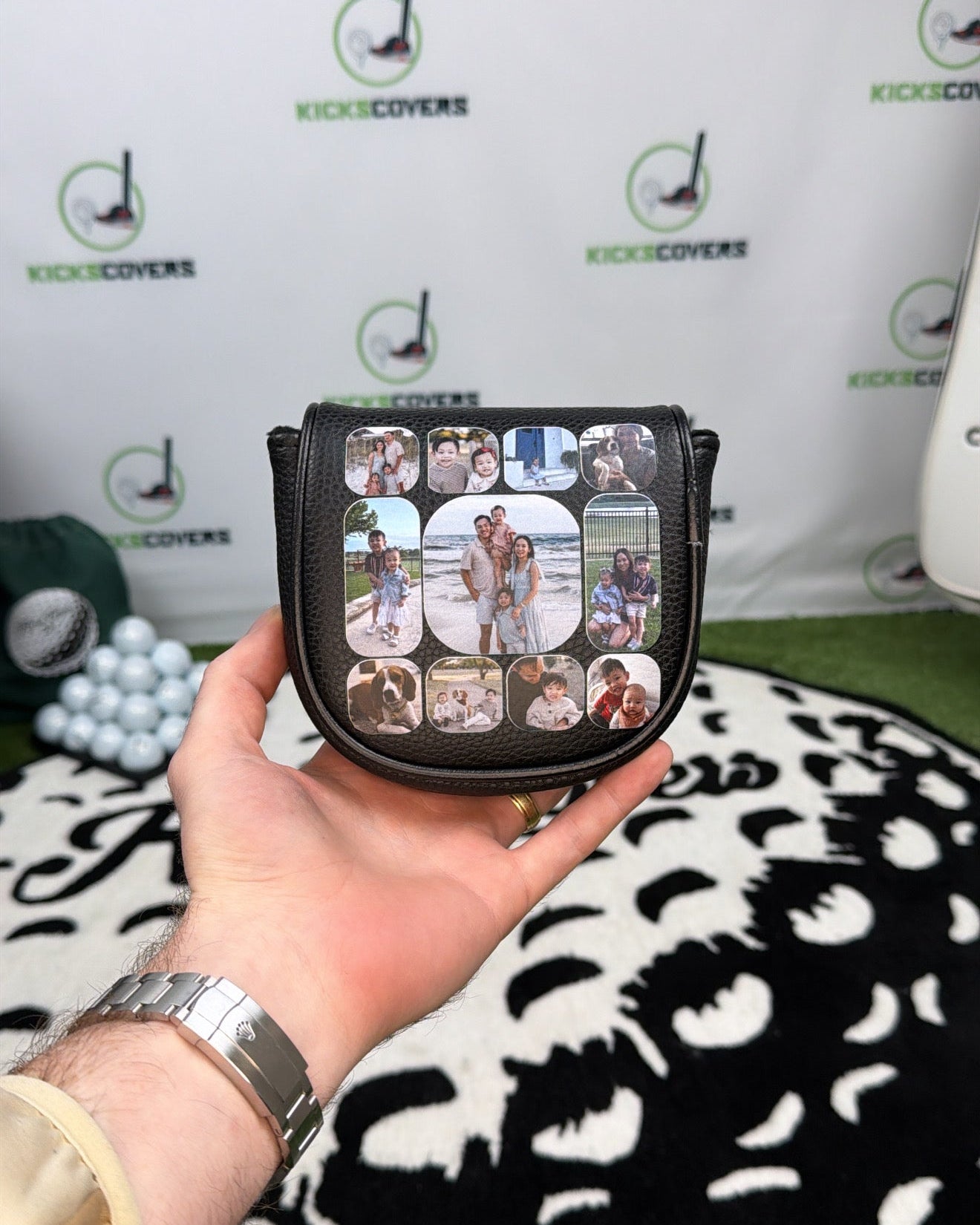 LAB Golf Custom Logo Mallet Headcovers: MEZZ - DF3 - OZ1 Putters Custom Image, Text, Quote, Logo Golf Gift with your logo By KicksCover
