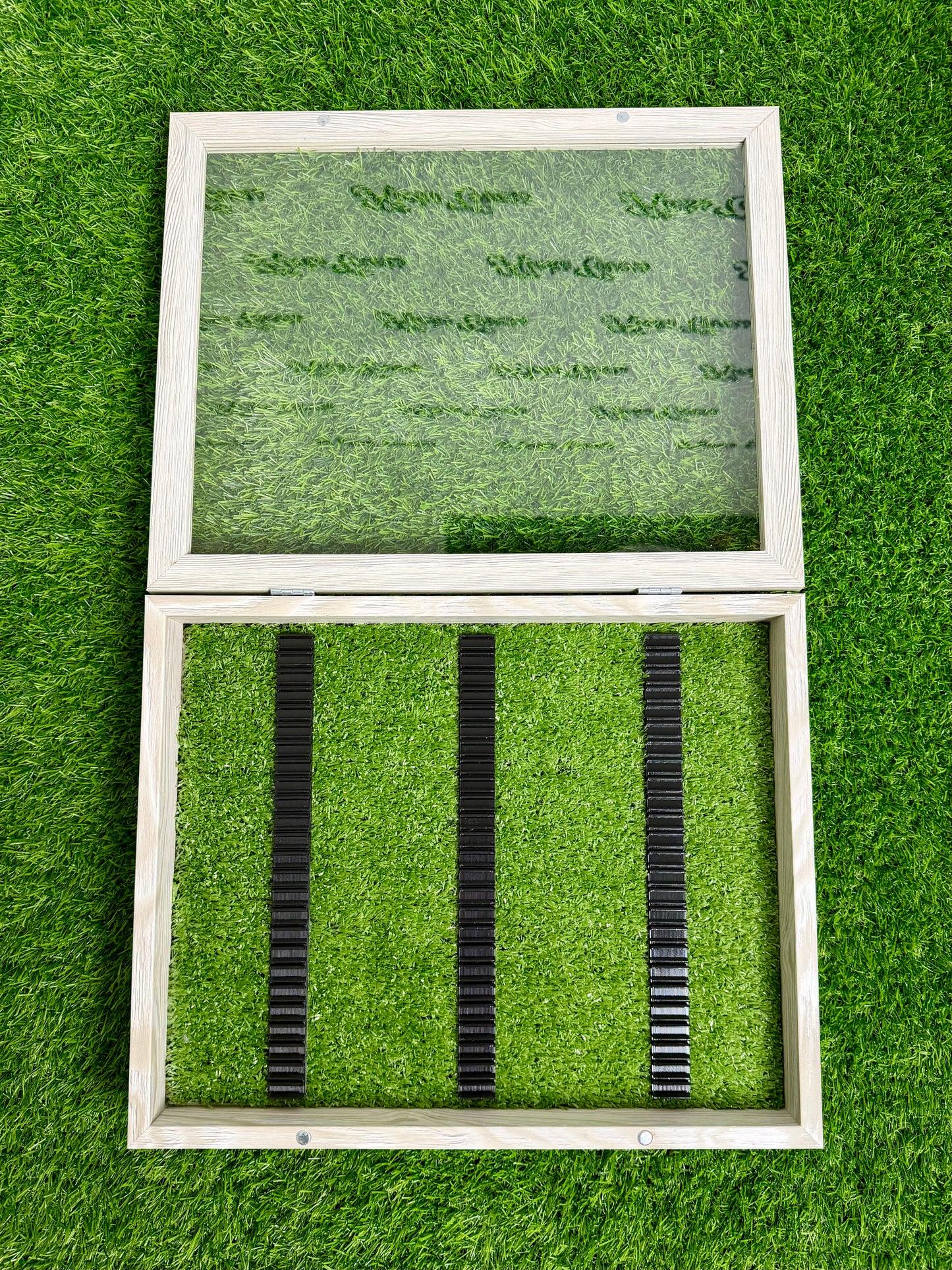 75 Golf Pencil Display Case – Wall Mount or Bookshelf Holder 16”x14”