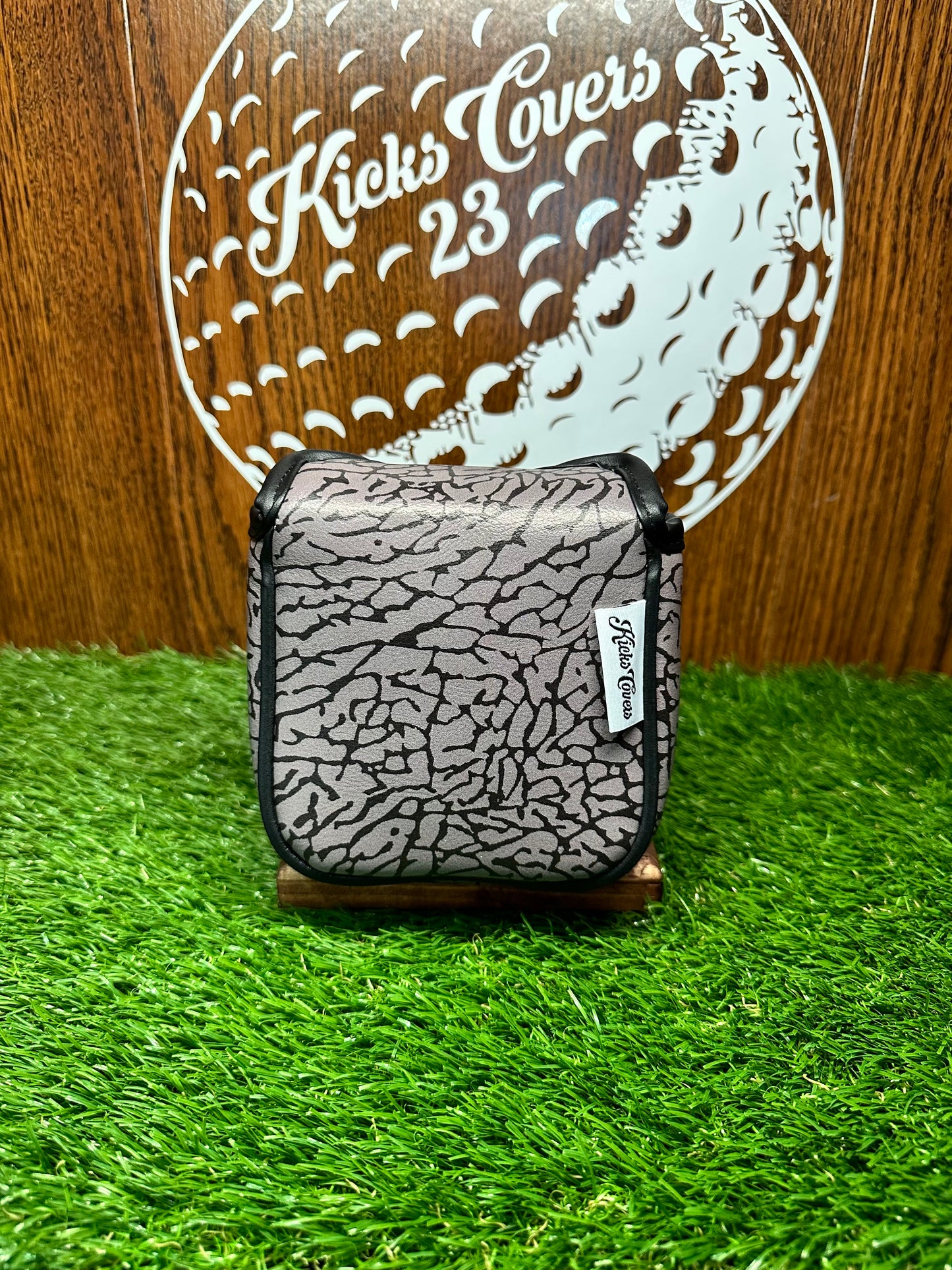 Elephant Print Golf Putter Cover: Jordan Jumpman Inspired, Custom Leather Headcover
