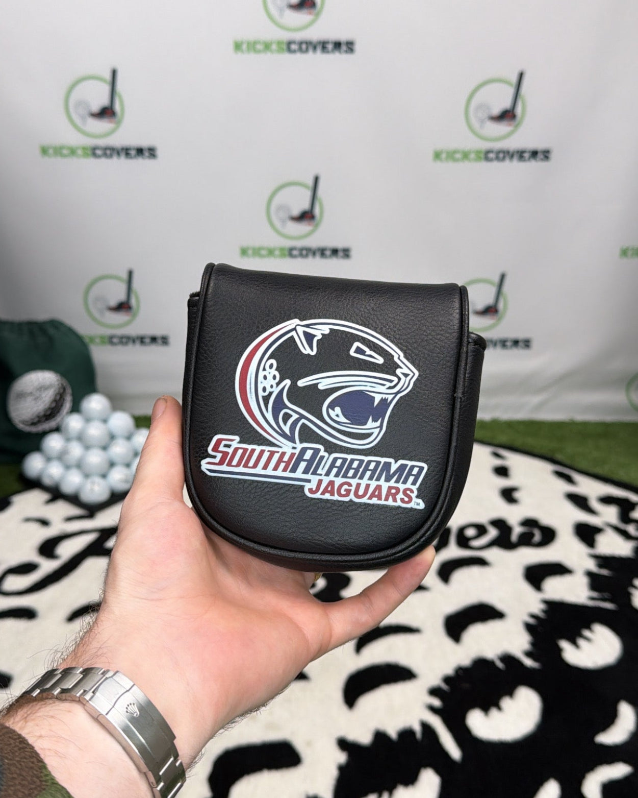 LAB Golf Custom Logo Mallet Headcovers: MEZZ - DF3 - OZ1 Putters Custom Image, Text, Quote, Logo Golf Gift with your logo By KicksCover