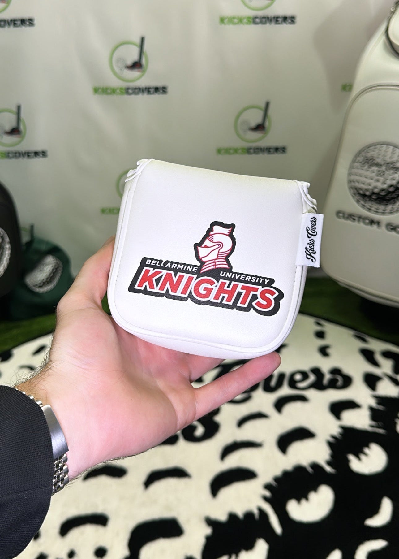 Custom Logo Image Golf Putter Mallet Covers:  Custom Image, Text, Quote, Logo Golf Gift with your logo By KicksCovers