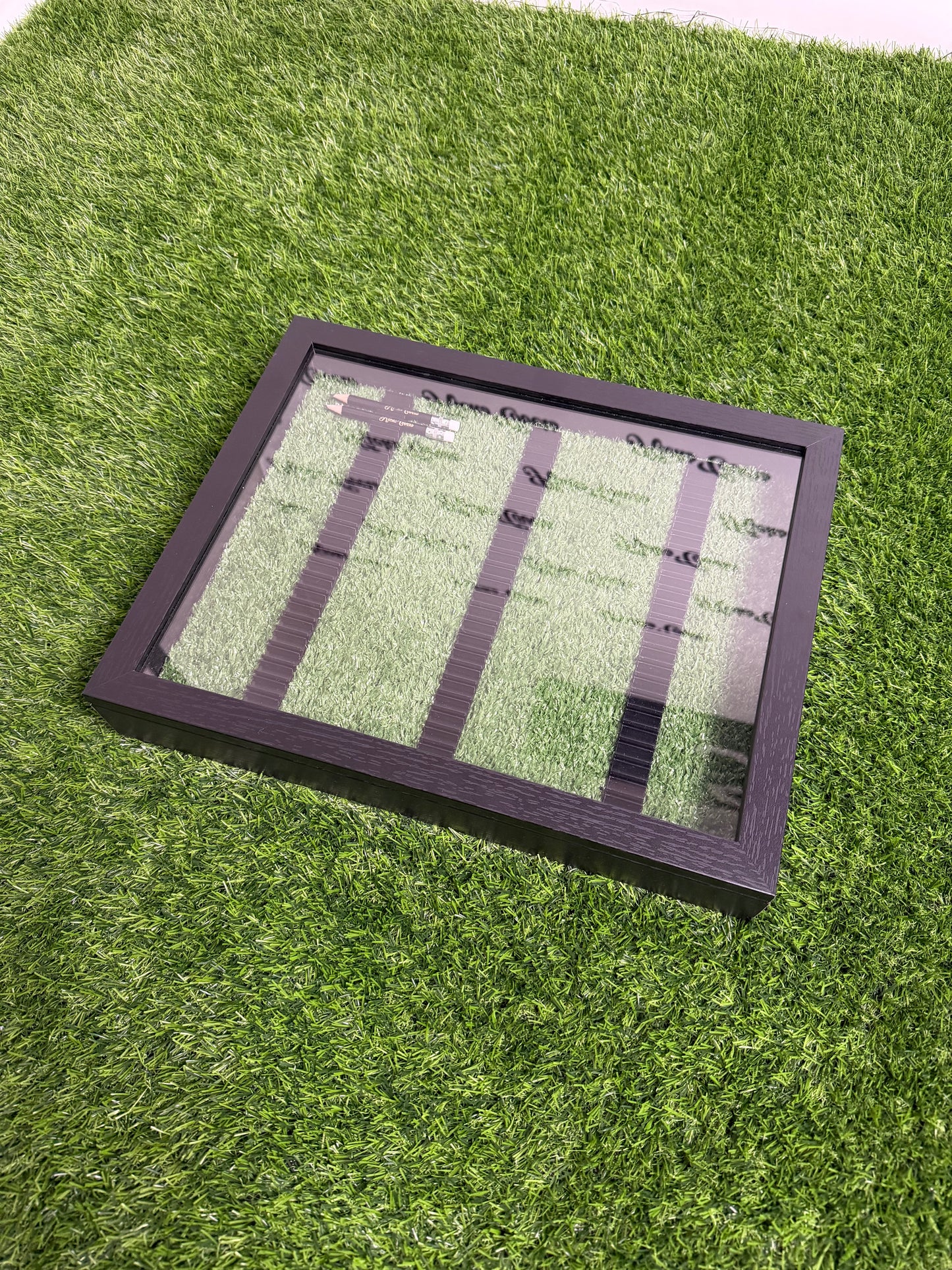 75 Golf Pencil Display Case – Wall Mount or Bookshelf Holder 16”x14”
