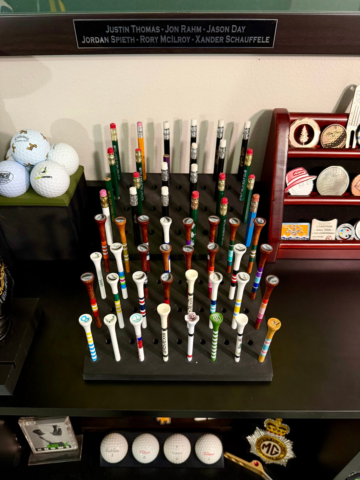 Golf Pencil Display Stand | Desktop Golf Decor | Golf Office Desk Display | Golf Lover Gift | 3D Printed by KicksCovers