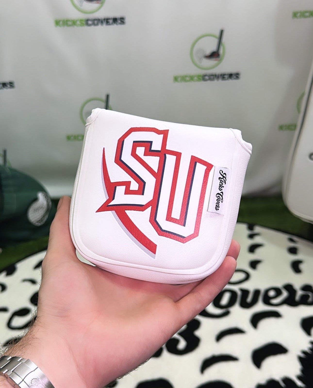 Custom Logo Image Golf Putter Mallet Covers:  Custom Image, Text, Quote, Logo Golf Gift with your logo By KicksCovers