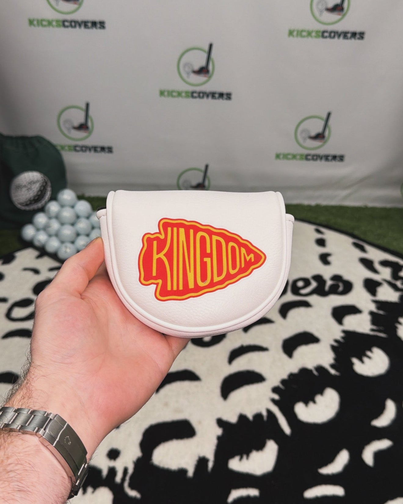 LAB Golf Custom Logo Mallet Headcovers: MEZZ - DF3 - OZ1 Putters Custom Image, Text, Quote, Logo Golf Gift with your logo By KicksCover