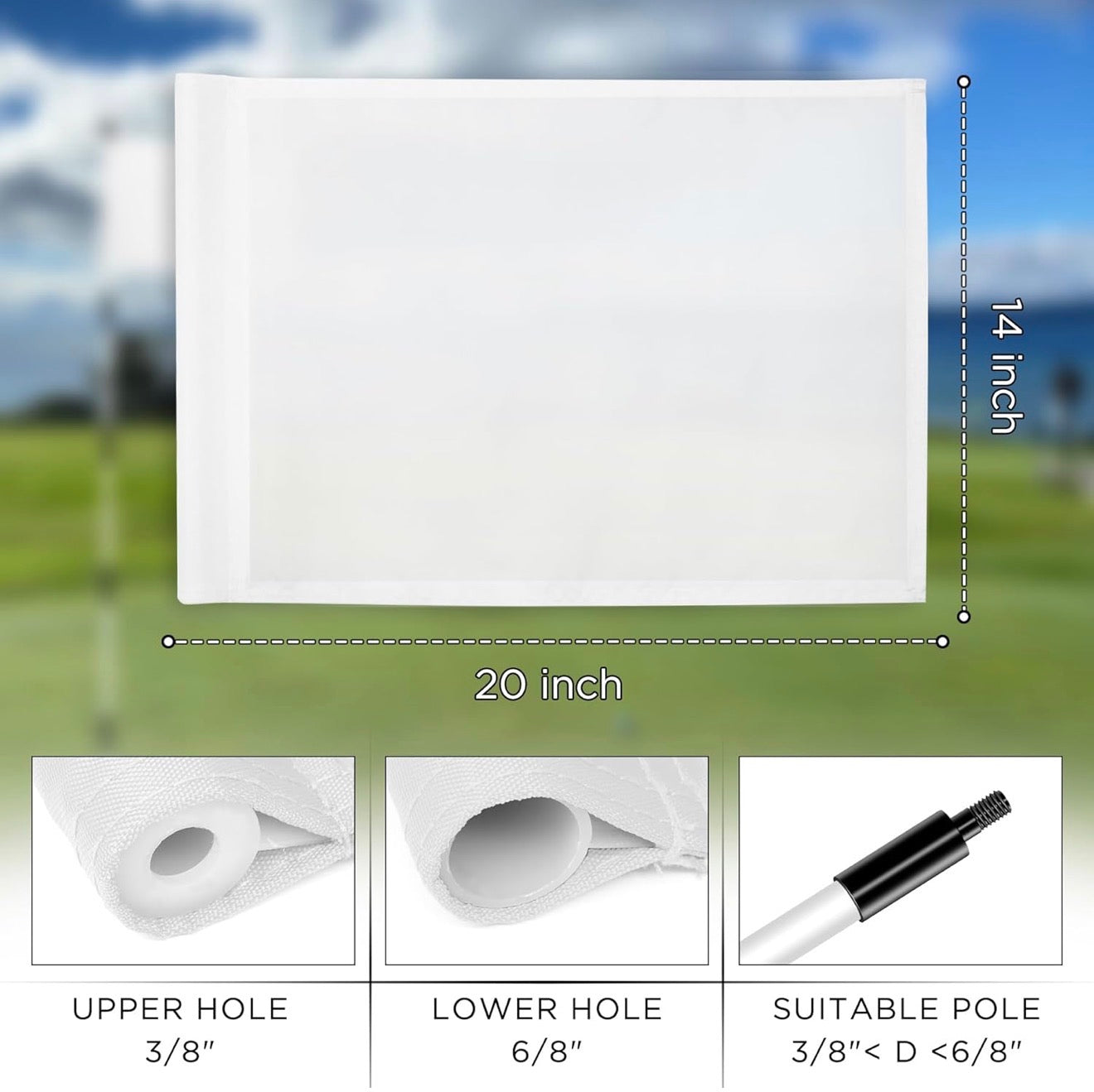 Custom Golf Tube Pin Flag: Personalized Logo, Image, or Text