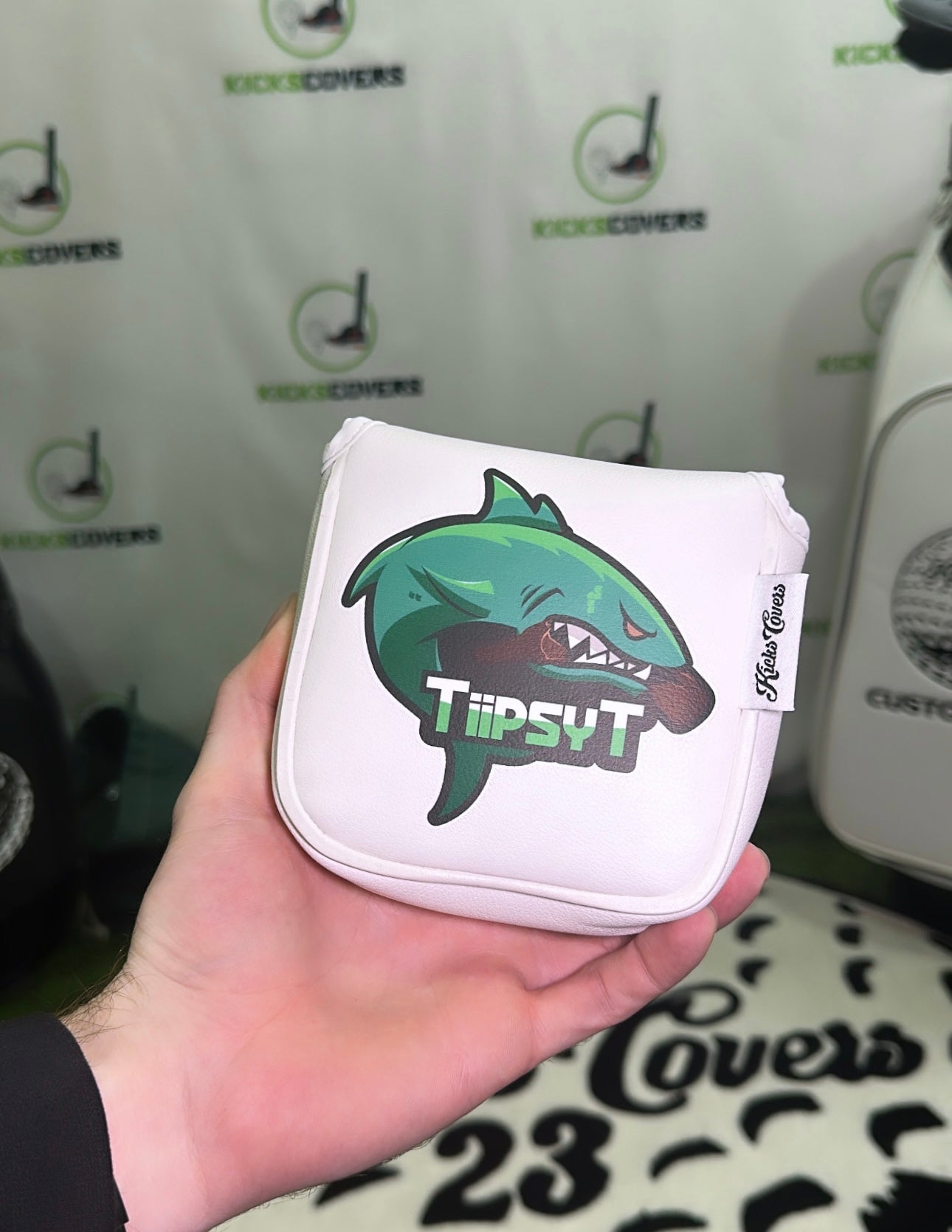 Custom Logo Image Golf Putter Mallet Covers:  Custom Image, Text, Quote, Logo Golf Gift with your logo By KicksCovers