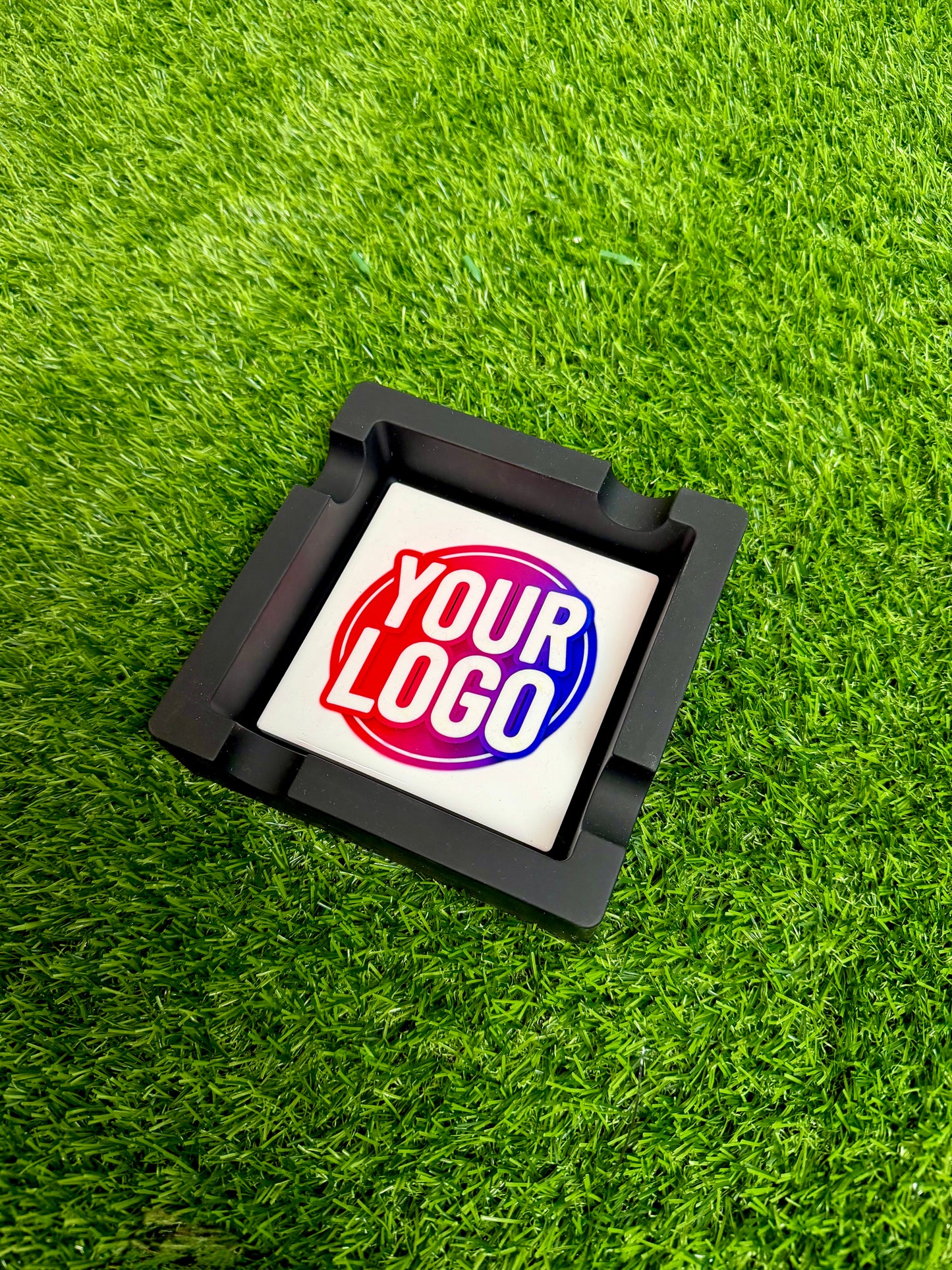 Customizable Premium Cigar Ashtray – Upload Your Design, Logo or Photo | 6” Silicone & Ceramic