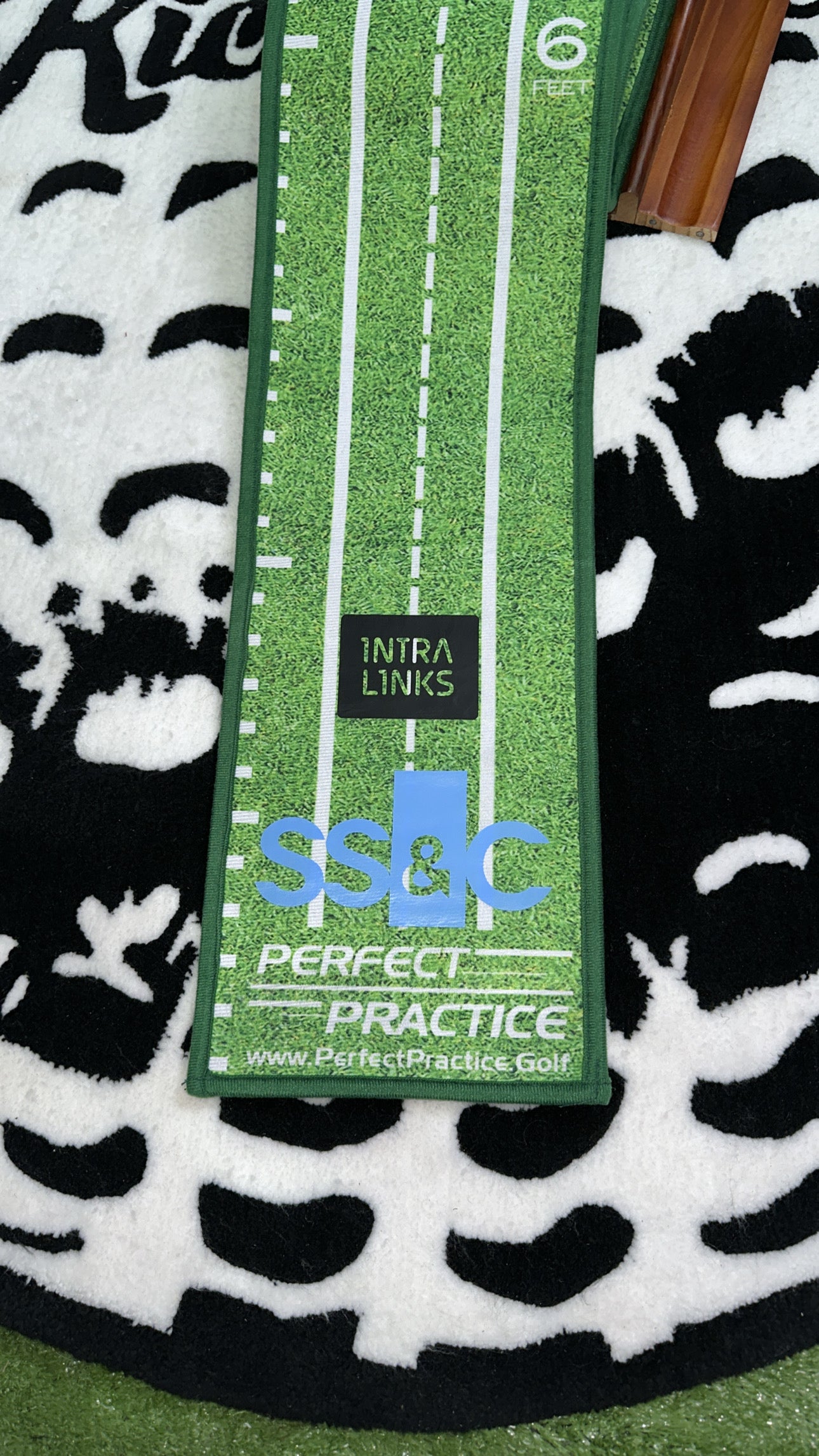 Custom Logo Perfect Practice Putting Mat – Personalized Indoor Golf Putting Green w/ Logo, Text or Image (All Sizes & Versions)