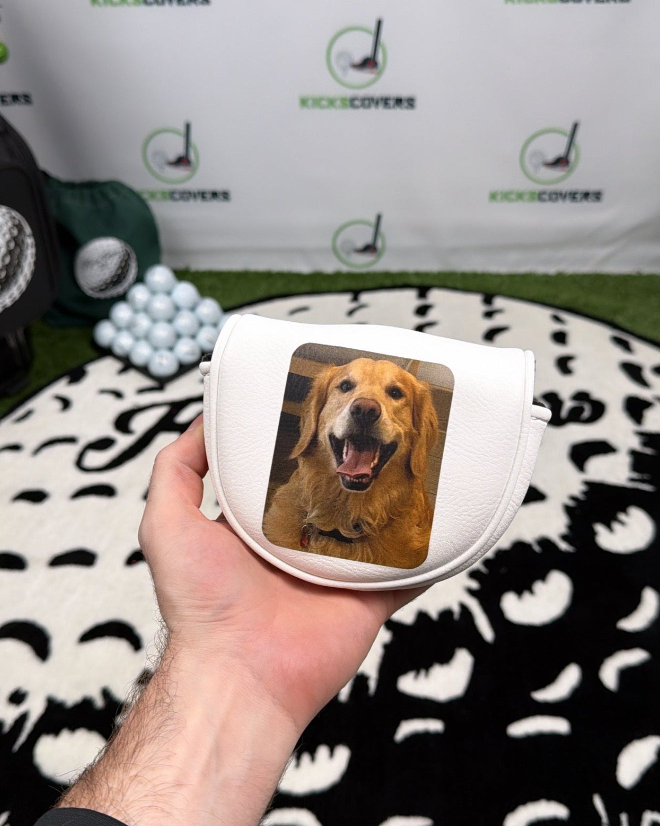 LAB Golf Custom Logo Mallet Headcovers: MEZZ - DF3 - OZ1 Putters Custom Image, Text, Quote, Logo Golf Gift with your logo By KicksCover