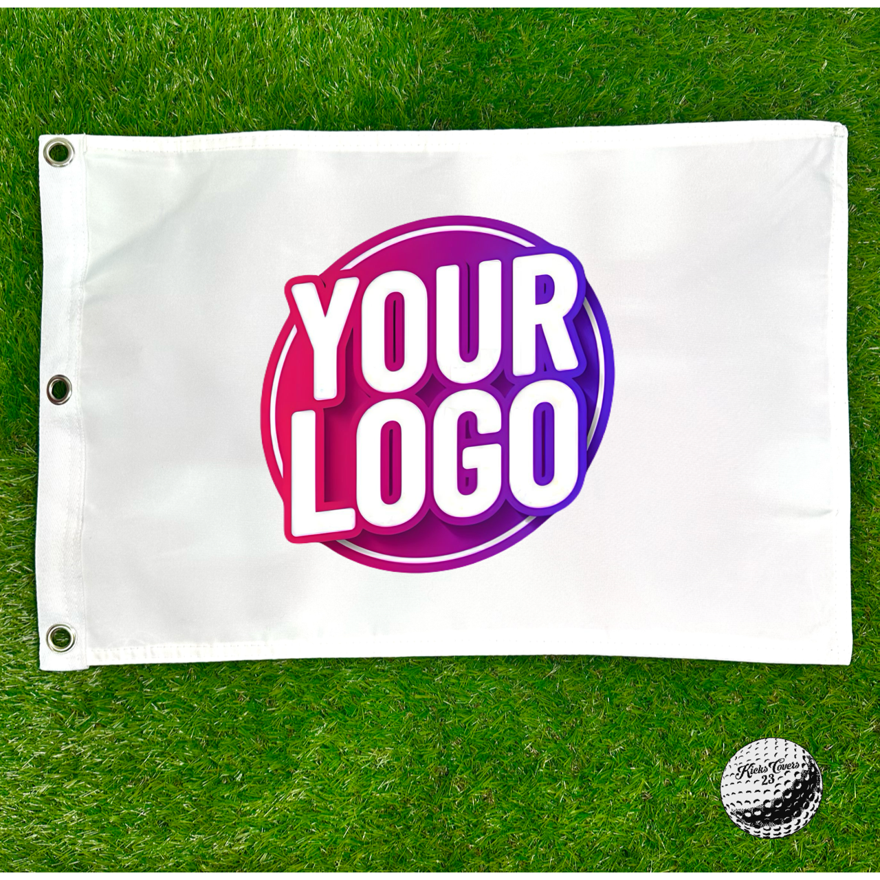 Custom Golf Pin Flag: Personalized Logo, Image, or Text