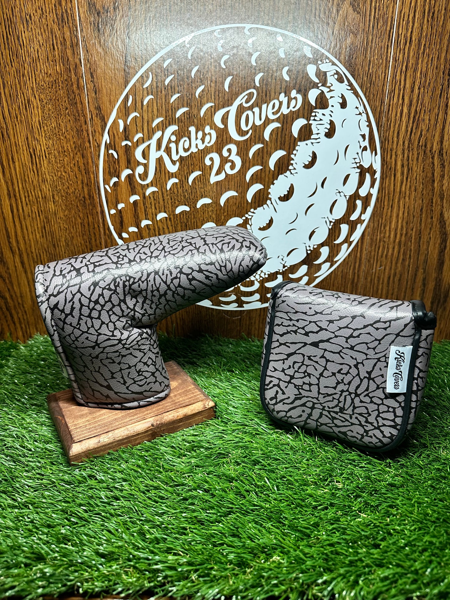 Elephant Print Golf Putter Cover: Jordan Jumpman Inspired, Custom Leather Headcover