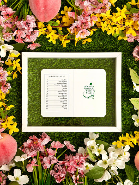 Masters Tournament - Augusta National Golf Club Floating Framed Scorecard Decor Display