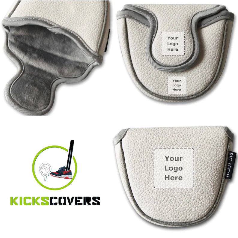 Custom Logo Image Golf Putter Mallet Covers:  Custom Image, Text, Quote, Logo Golf Gift with your logo By KicksCovers