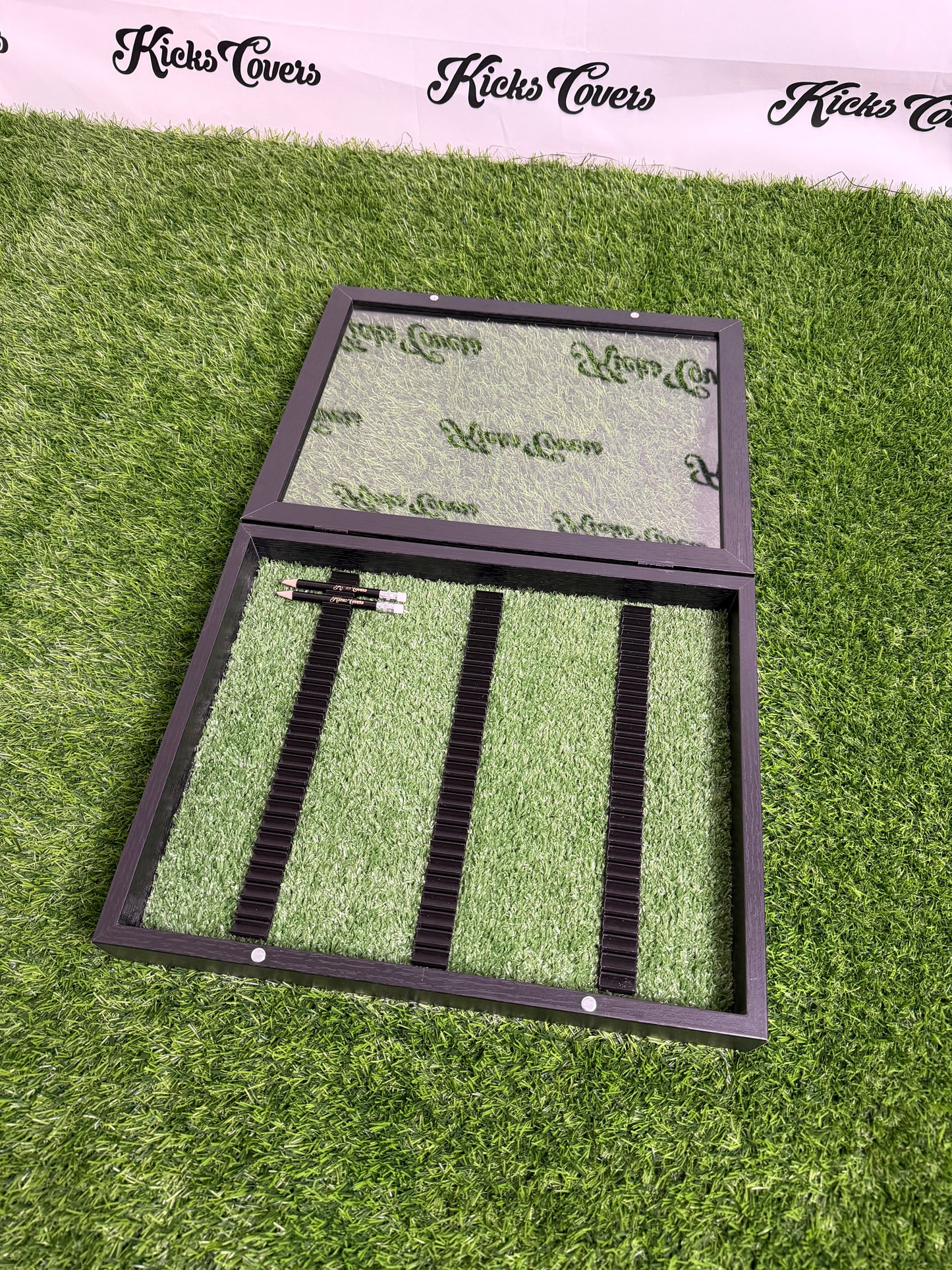 75 Golf Pencil Display Case – Wall Mount or Bookshelf Holder 16”x14”