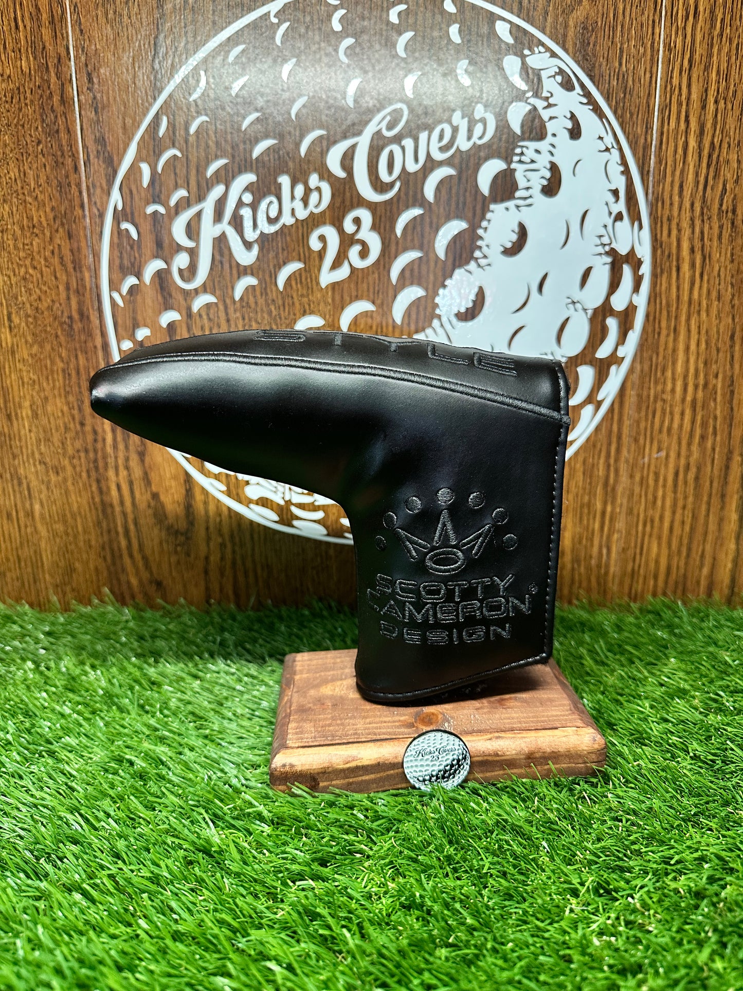 Scotty Cameron New 2025 Studio Style Custom Made “Blackout” Golf Putter Cover Blade Headcover Handmade to order