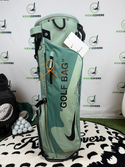 Nike Air Max Lite Golf Bag – Off-White Inspired “GOLF BAG” Design w/ Zip Tie – Stand Bag Lightweight Carry Golf Bag Green