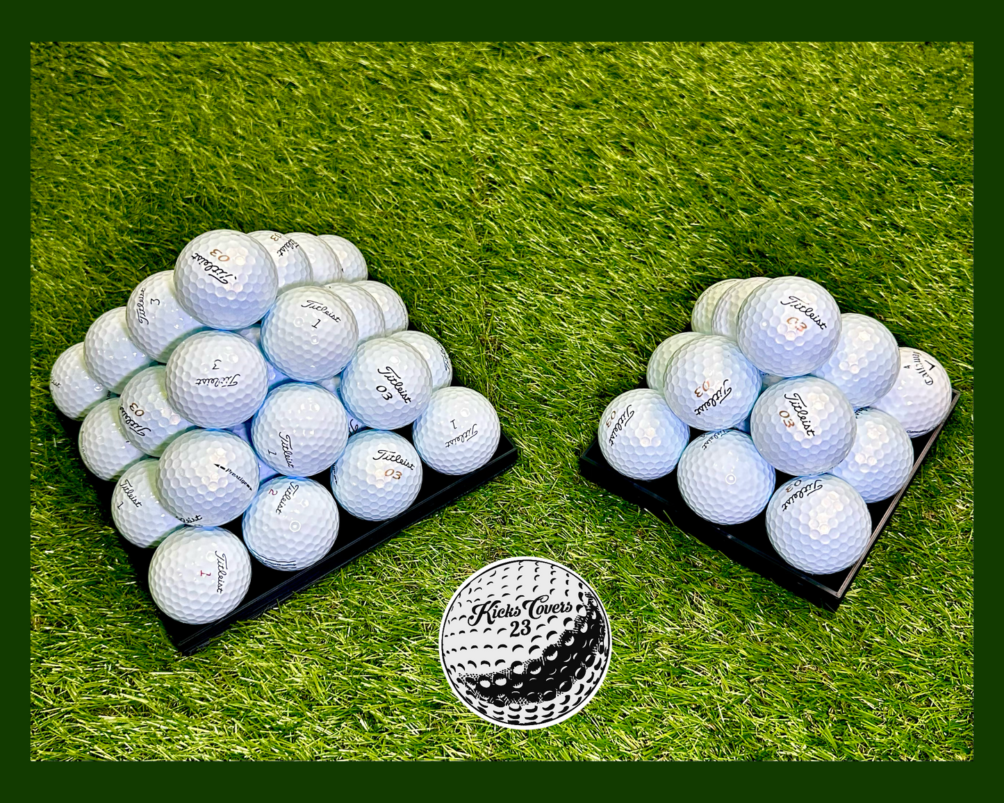 Golf Ball Pyramid Tray Stacker 2x2 - 3x3 - 4x4 - 5x5 Multiple Colors Made In USA Simulator Storage Display 3D Printed by KicksCovers