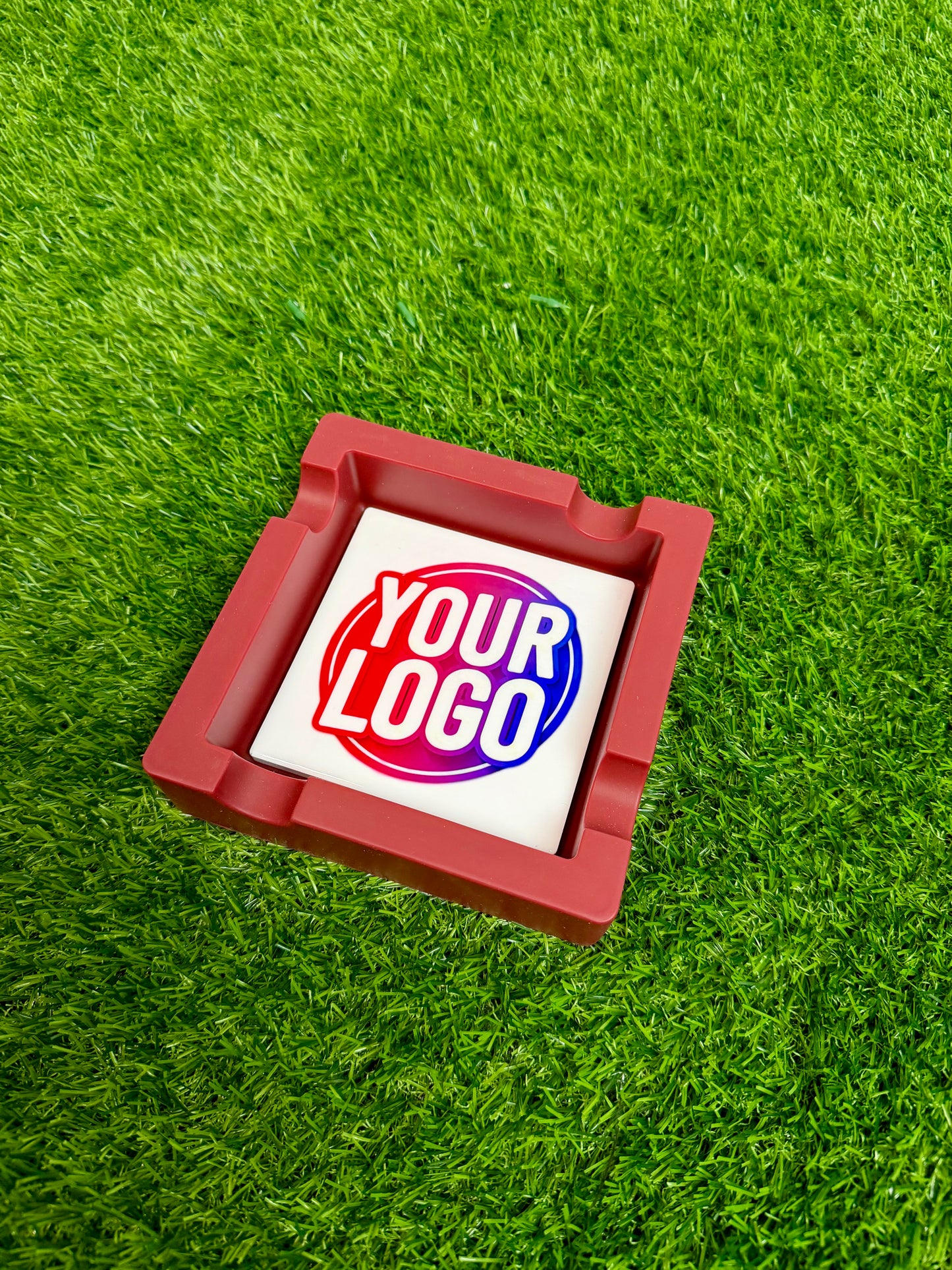 Customizable Premium Cigar Ashtray – Upload Your Design, Logo or Photo | 6” Silicone & Ceramic