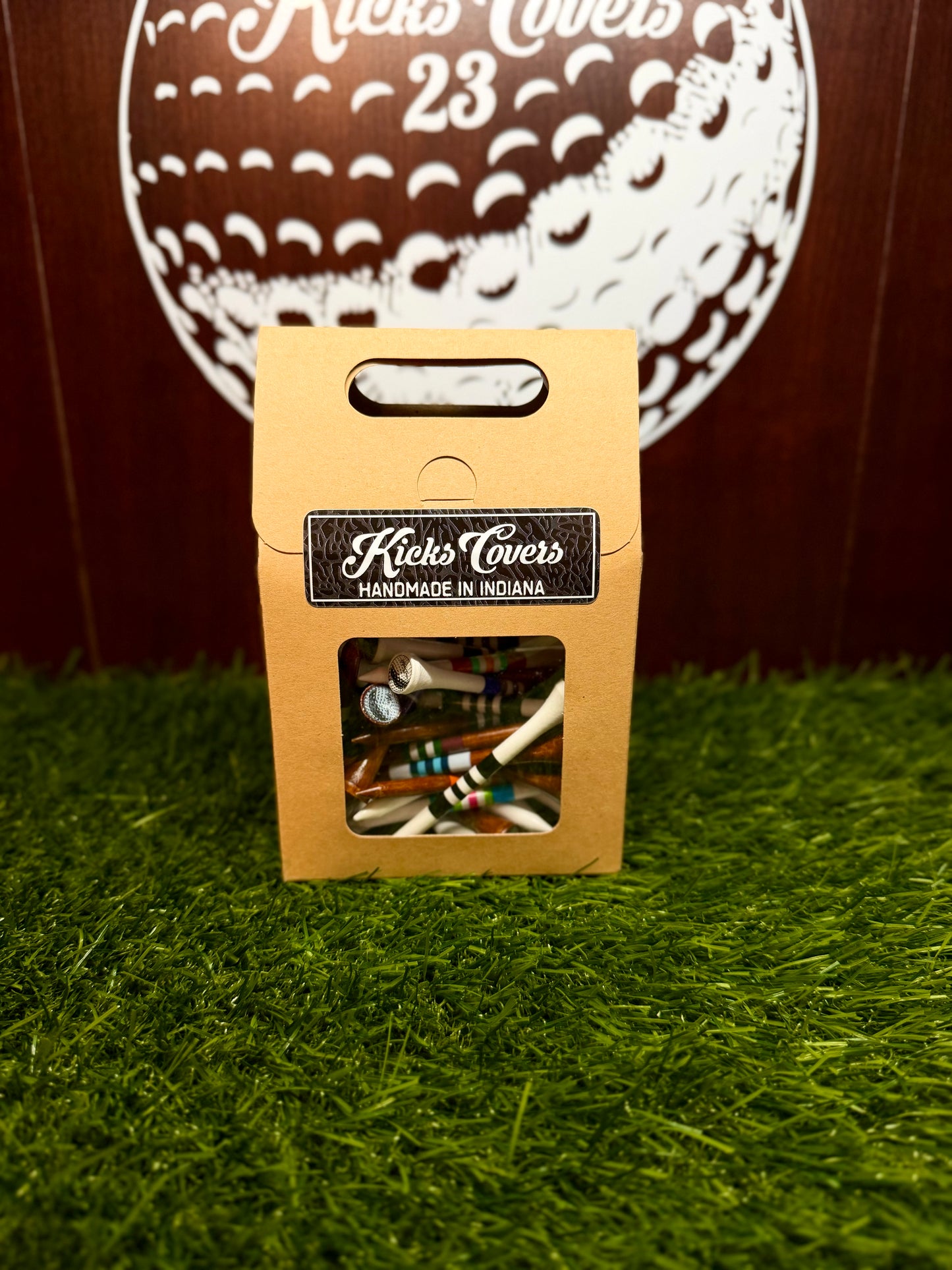KicksCovers 50 Count Box Premium 3 1/4” Western Birch Hardwood Golf Tees