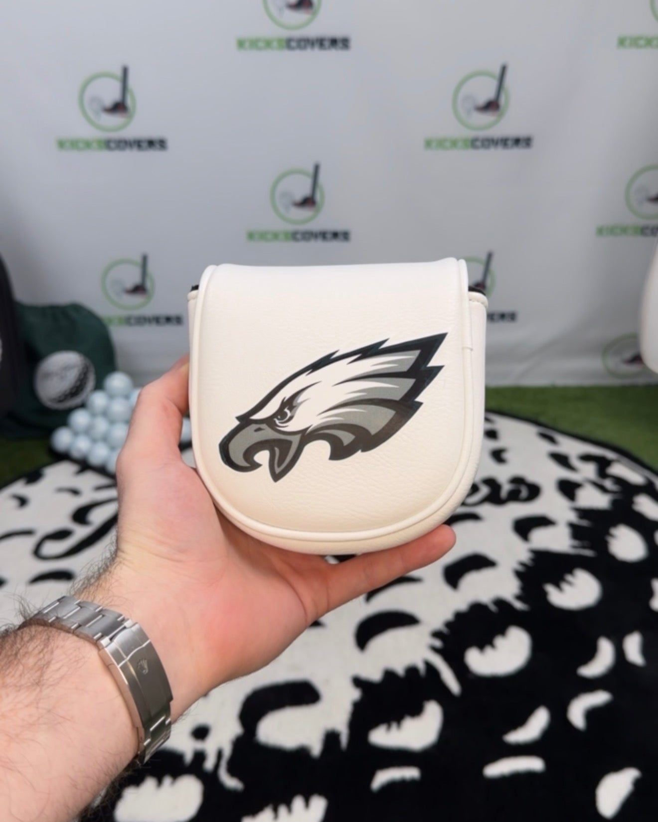LAB Golf Custom Logo Mallet Headcovers: MEZZ - DF3 - OZ1 Putters Custom Image, Text, Quote, Logo Golf Gift with your logo By KicksCover