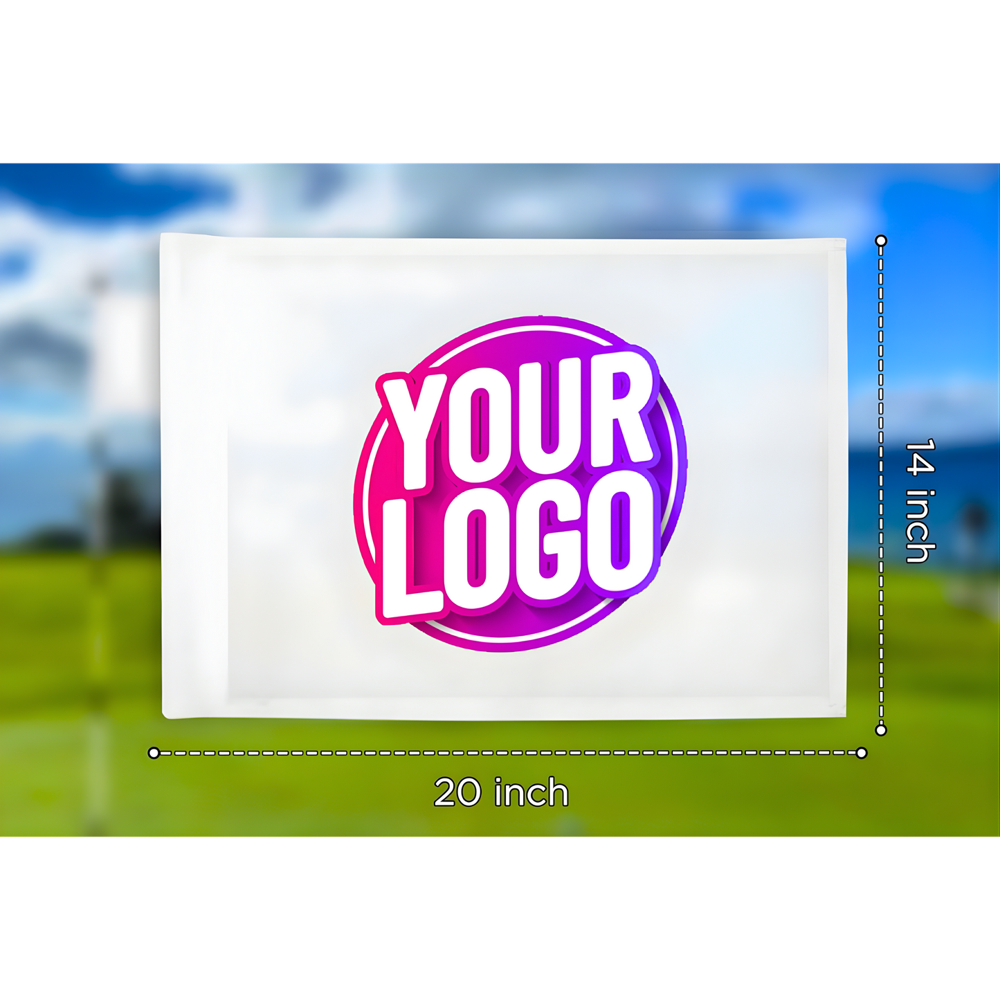 Custom Golf Tube Pin Flag: Personalized Logo, Image, or Text