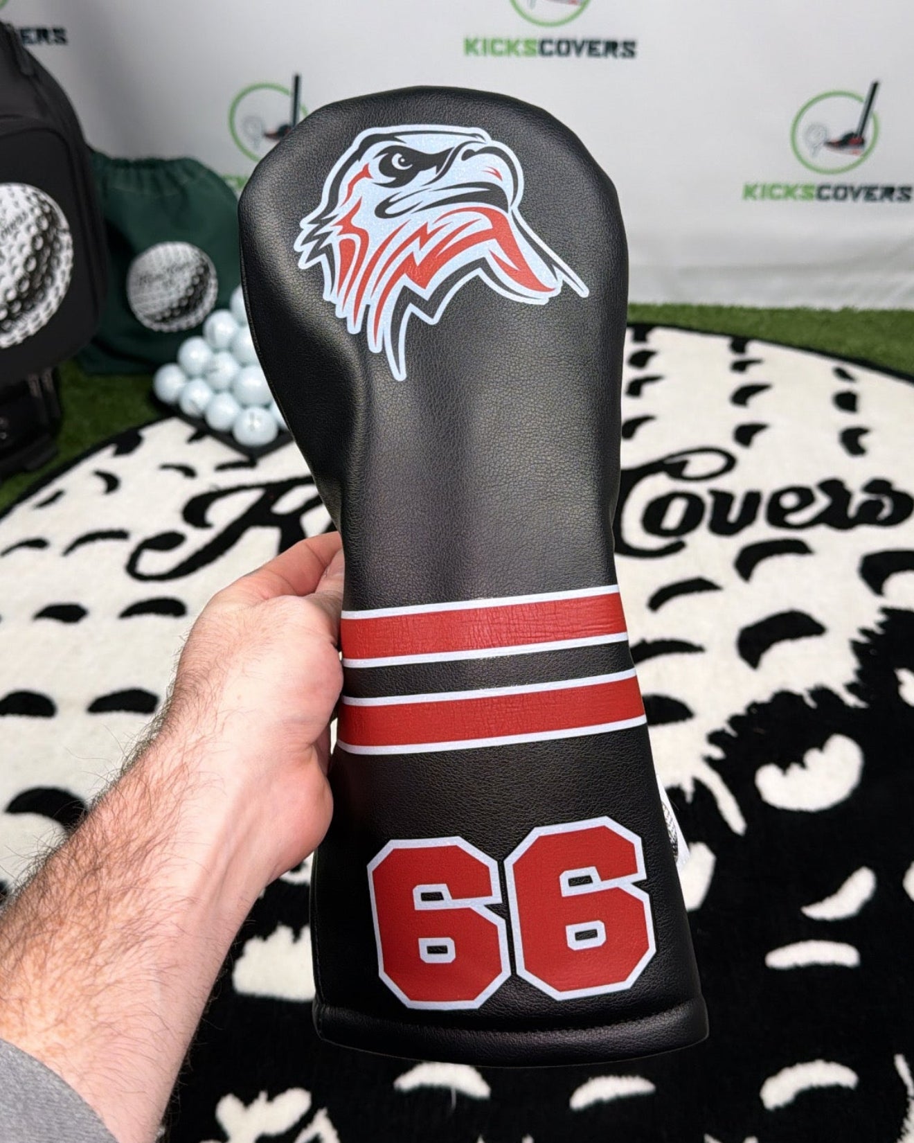 Custom Logo Golf Head Covers Driver Wood Hybrid Set Head Covers Headcovers: Custom Image, Text, Quote, Logo Golf Gift Printed By KicksCovers