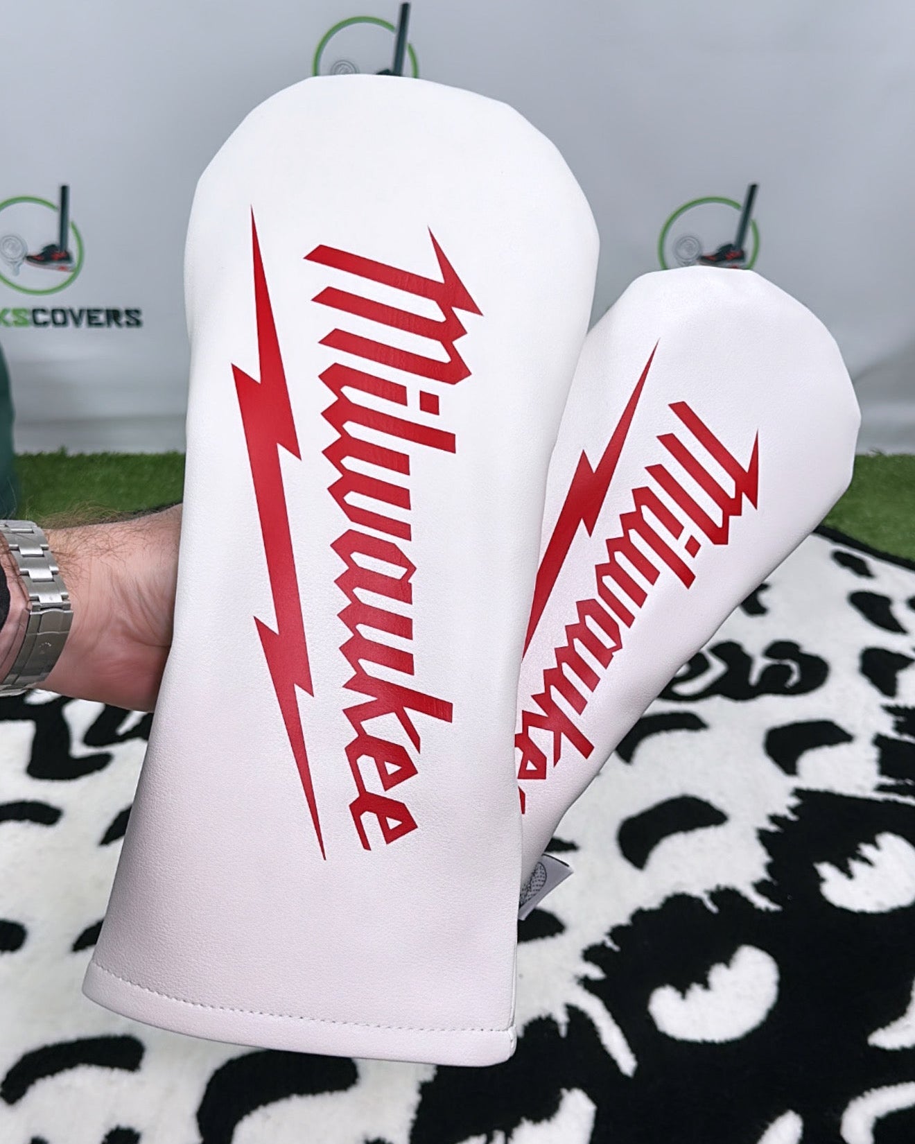 Custom Logo Golf Head Covers Driver Wood Hybrid Set Head Covers Headcovers: Custom Image, Text, Quote, Logo Golf Gift Printed By KicksCovers